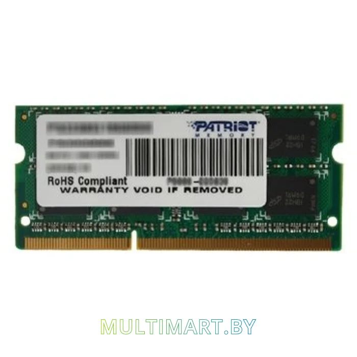 Оперативная память Patriot Signature 8GB DDR3 SO-DIMM PC3-12800 (PSD38G16002S)